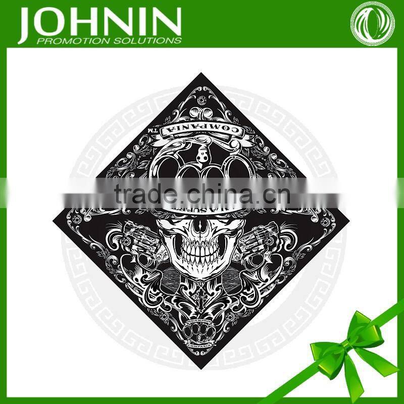 Fast delivery cheap Sublimation printing TC Black Skull bandana