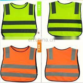 Reflective Vest Knitting Polyester Fabric Kids Reflective Safety equipment