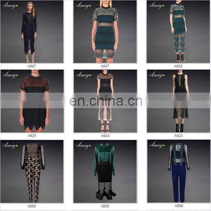 2016 blue boutique two piece flouncing dress mature female dress set wholesale