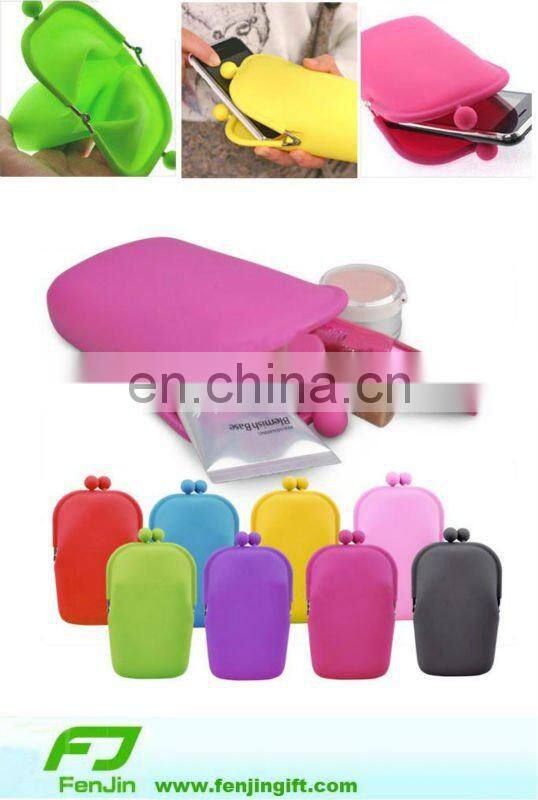 metal frame silicone coin purse