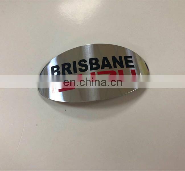 0.5mm glossy aluminum adhesive logo sticker for car