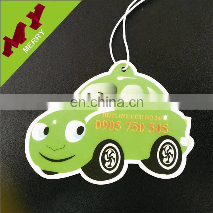 Fast lead time custom paper air freshener car wholesale