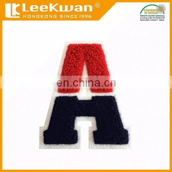 custom uniform chenille letters patch/APR chenille letters/school letterman chenille patches