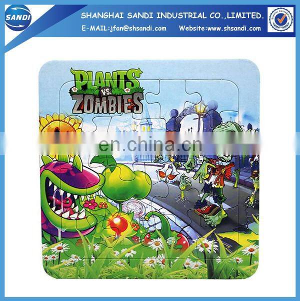 DIY toys full color printing custom paper puzzle jigsaw
