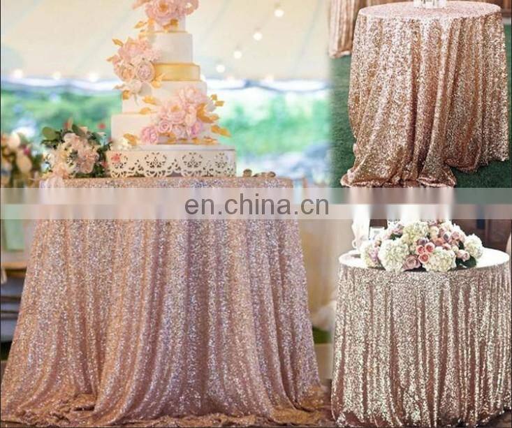 Black Shiny sequin round table cloth rectangular table cloth for wedding decoration