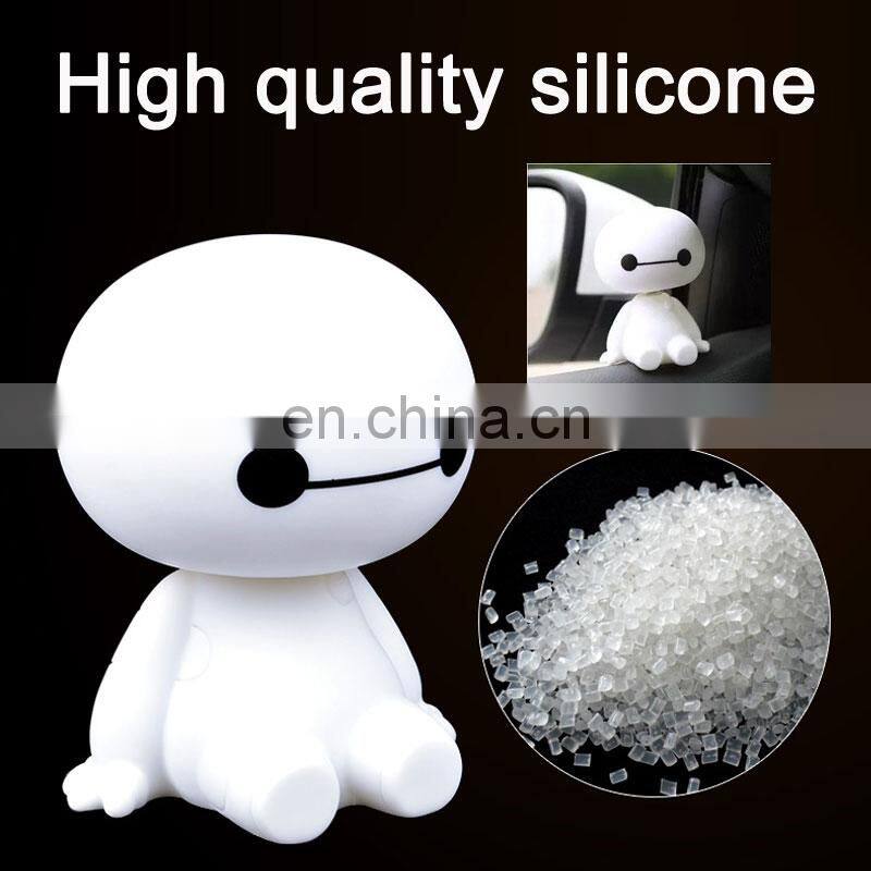 10CM Big Hero 6 Baymax Anime PVC Action Figure Cartoon Cute Robot Bobble Head Dolls Car Decor Kids Toys Birthday Gift