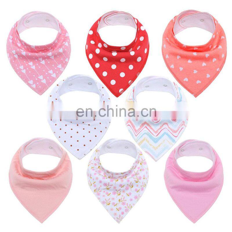 Pink Newborn 8 PackCotton baby Organic burp cloths cotton baby bandana bibs