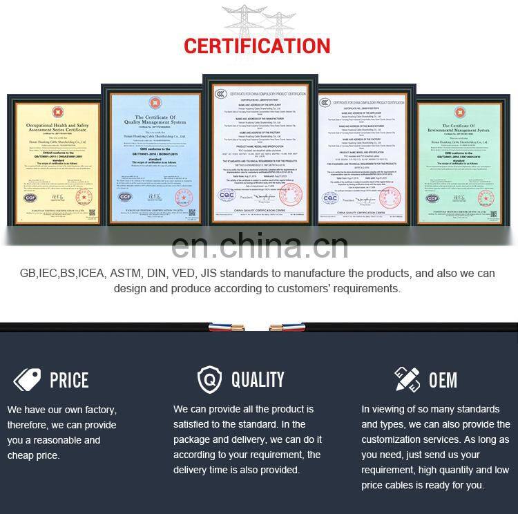 Huadong cable 0.6/1kv single core 150mm2 XLPE insulated PVC sheath power cable