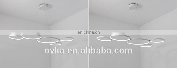 Creative circle stitching chandelier coffee shop pendent light