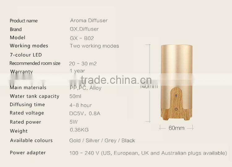 2016 A-alloy fashion design Grey decoration car purifier wholesal GX-B02