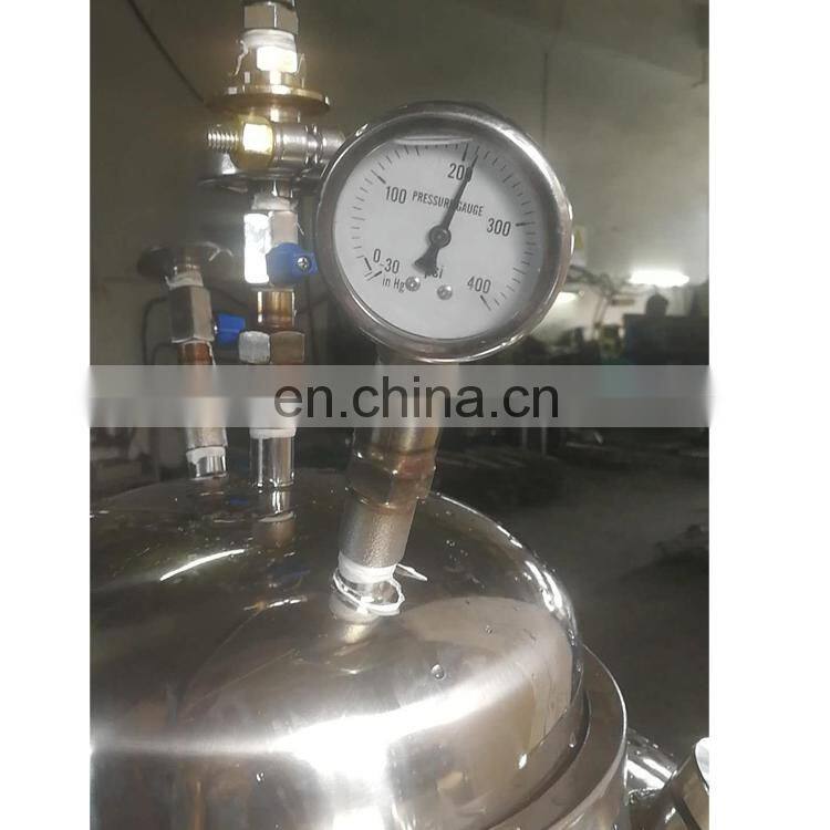 Customized stainless steel reaction vessel pressurized jacketed extraction tank used for herb extraction in hemp farm