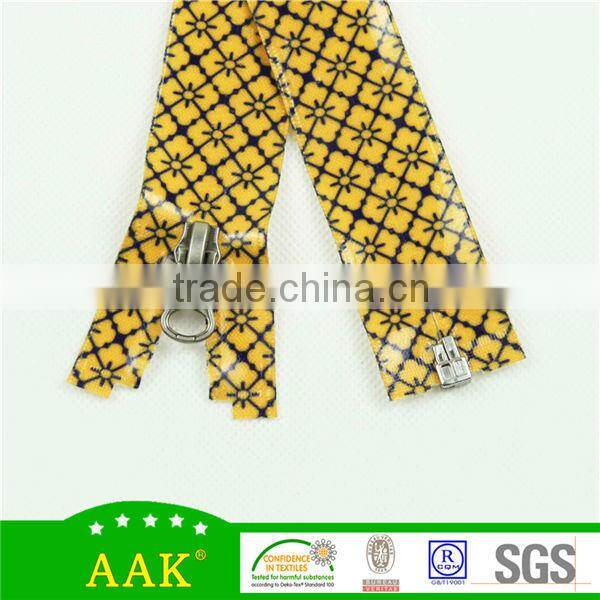 High quality polished lace #5 fancy waterproof open end nylon zipper