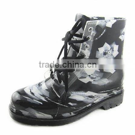 Patterned Transparent Martin Boots For Women