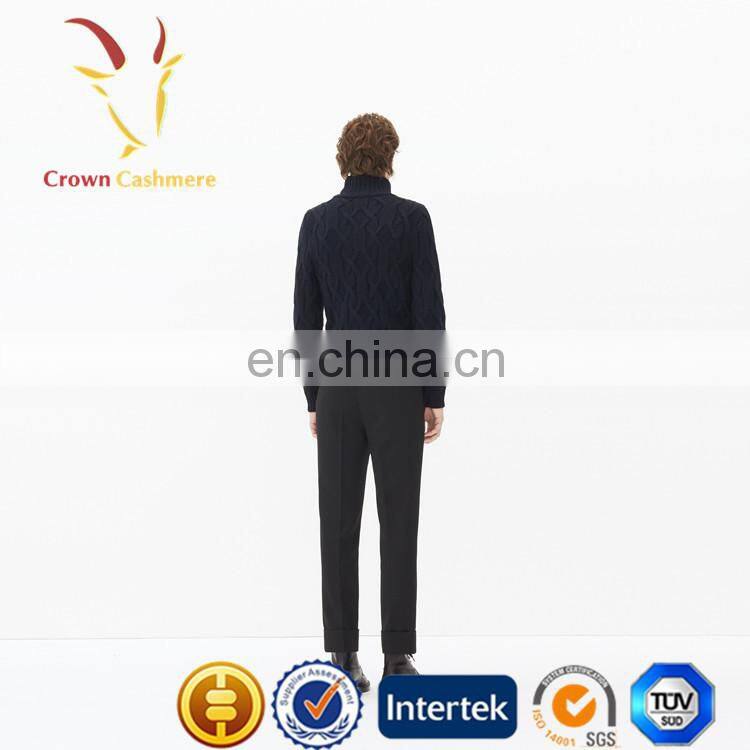 Hot Selling Cable Handmade Turtleneck Sweaters for Men