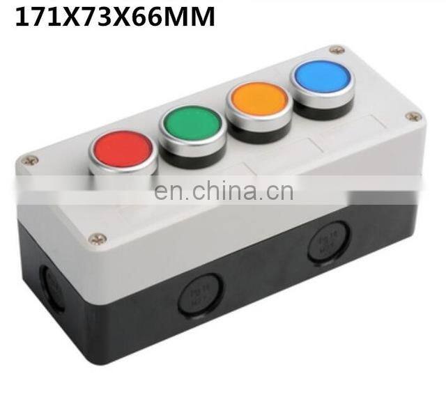 Waterproof Switch Box Plastic Starting Button Switch Box Electrical Industrial Button Emergency Stop Switch Box