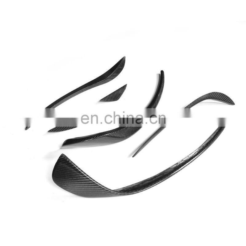Carbon Moulding Trims Bumper Aprons Flaps For Mercedes Benz W117 C117 4Dr Cla250 6Pcs/Set