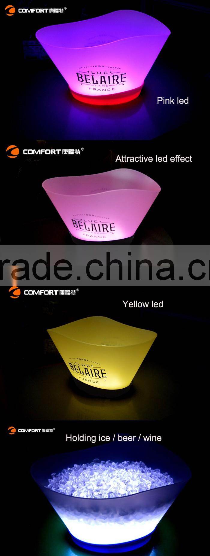 Large Beer Custom Clear Bulk Acrylic PS led Plastic Ice Bucket