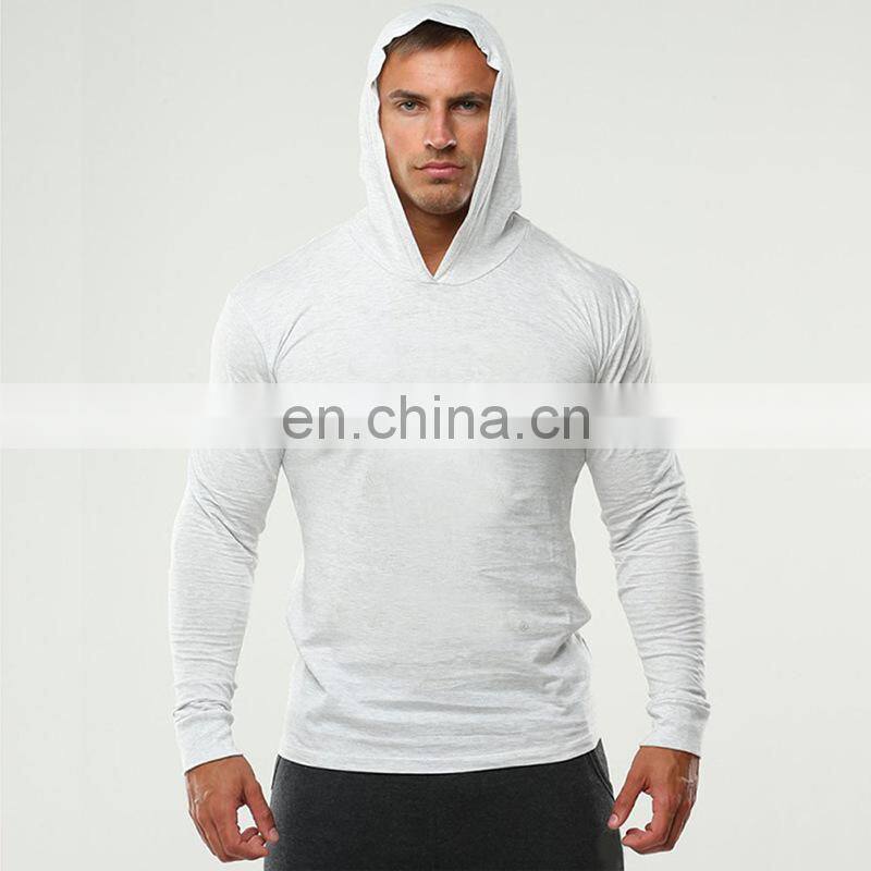 Spring and summer new leisure fitness sports long-sleeved cotton plus size wholesale custom light and solid color hooded sweater