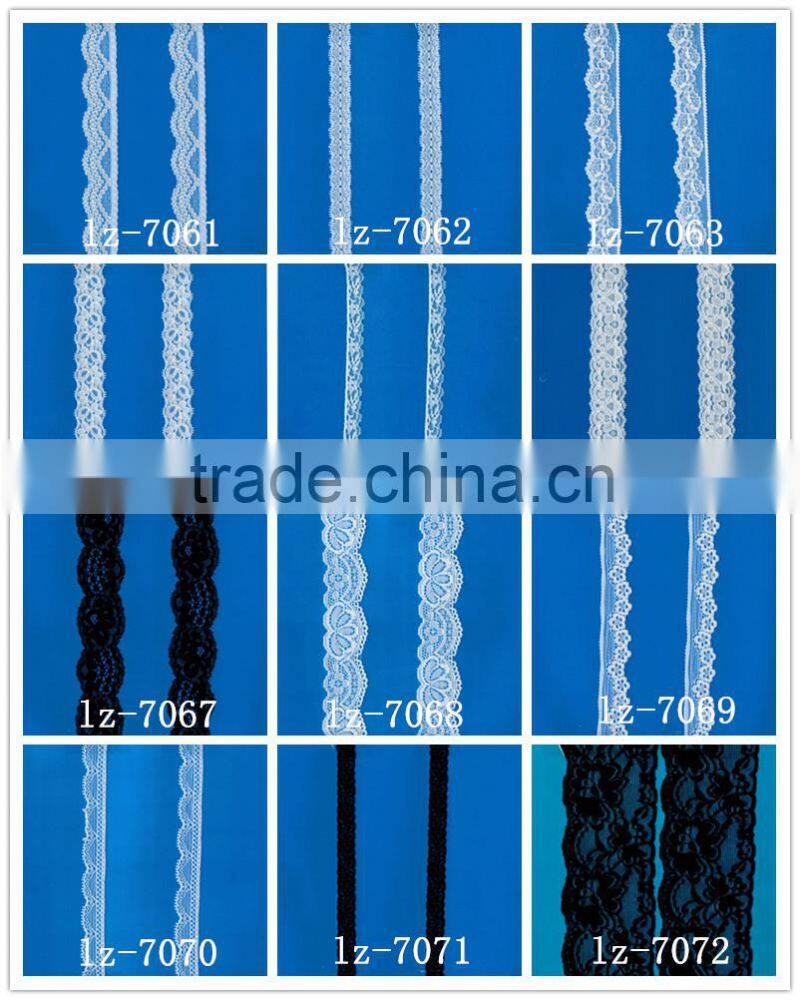 LZ-7035 embroidery mesh newest design thin bridal lace trim