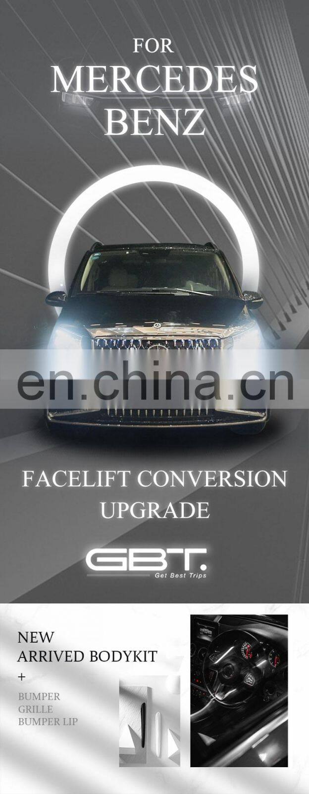 GBT drop shipping auto tuning parts body kit for vito w447 facelift for mercedes-benz vito v class body kit