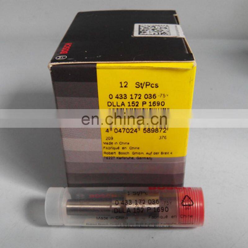 original injector nozzle DLLA152P1690,0433172036 for injector 0445120083