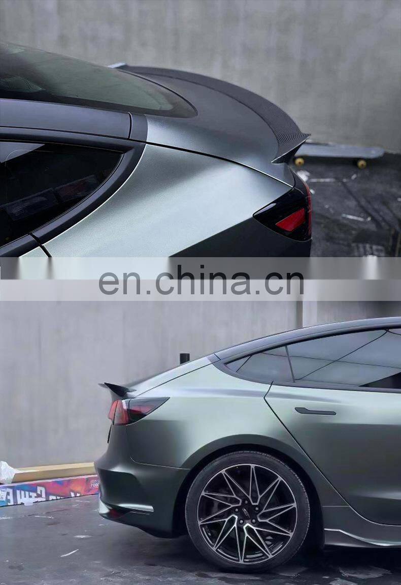 Runde Perfect Fitment Body Kit For 19-22 Tesla Model 3 Modification Upgrade Dark Shark Style Front Rear Bumper Side Skirt