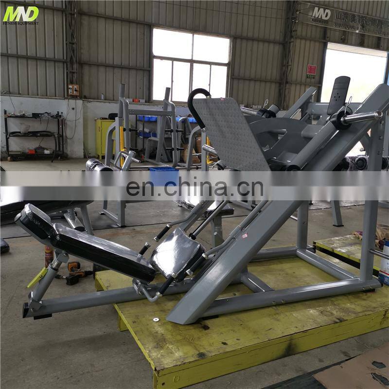Plate Loaded Hack Squat Machine Gym Fitness Equipment MND PL56 Commercial Sport Equipment 45 degree Linear Leg Press Machine
