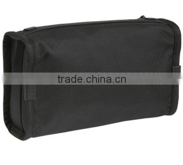 Slim design travel tools bag with zip pocket webbing handle strap