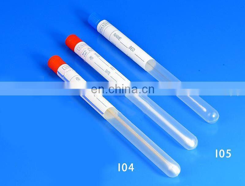 Plastic Swab Sterile Transport swab with tube plastic-flocking without medium