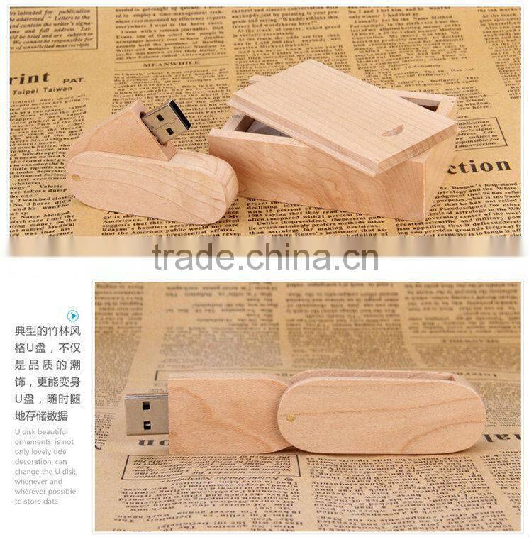 G&J 2014 fashion engraving logo wood usb flash drive