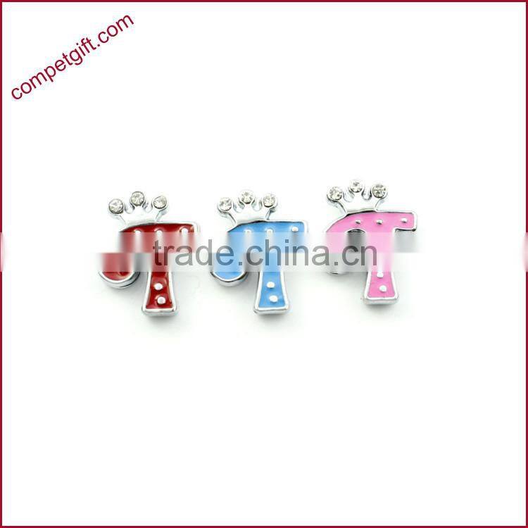 Produce Offer Creative Colored Crown Slider Zinc Alloy Letters Charms