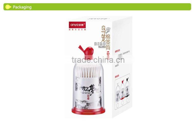 D720/D721- 2015 New Products Bird Cage Series Plastic Toothpick Holder Cotton Swab Tube Cute Gift Set