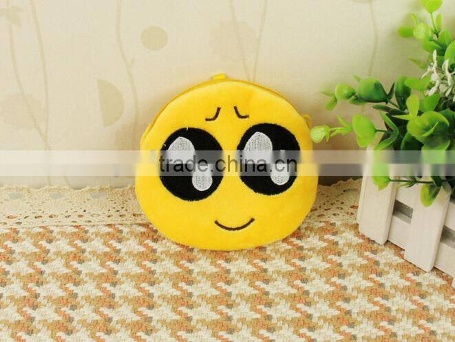 2015 hot sale emoji Coin Purse wallet emoji, hot sale 12 style emoji plush wallets