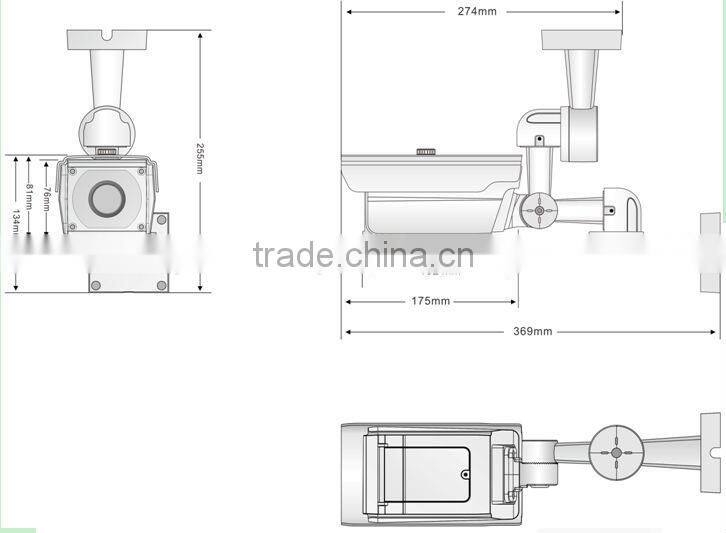 1.3 MegaPixel 960P HD Network 60m IR Bullet Camera with 9-22mm Lens