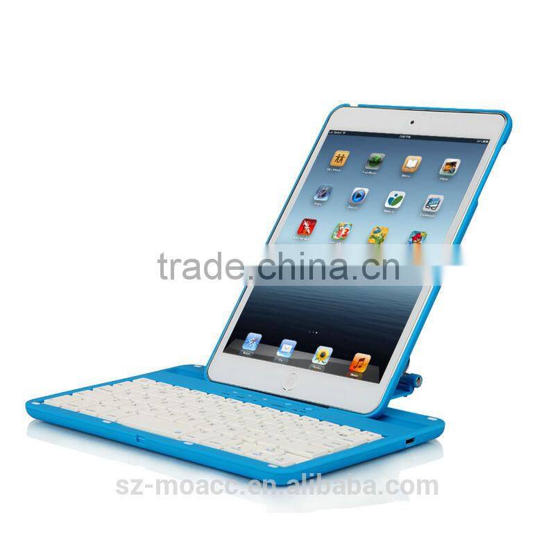 For iPad mini 2 Bluetooth Keyboard Case Cover with Stand and 360 Degree Rotating, bluetooth keyboard case for ipad mini 2