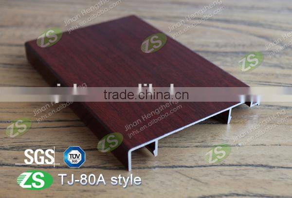 Brushed silvered washable aluminum waterproof wall skirting board