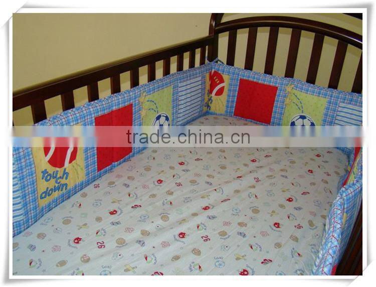 Baseball Boys 6pcs bedding set baby from professional manufacturer