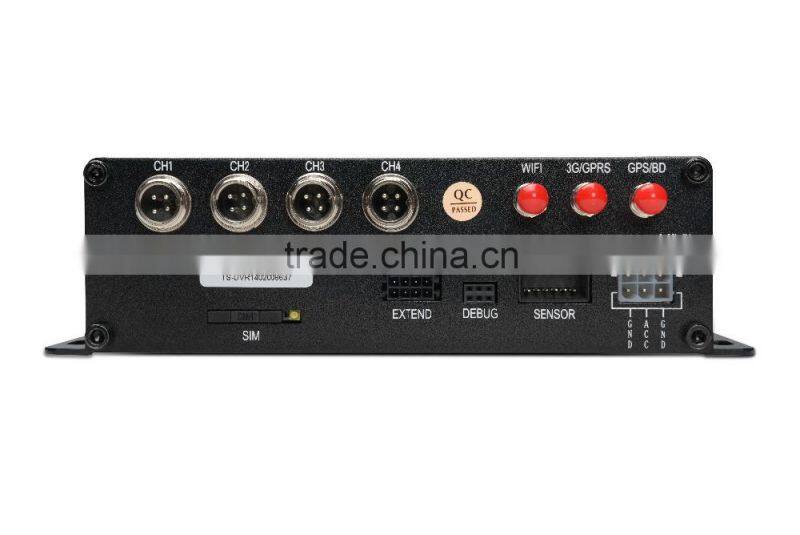 4ch double sd card mobile digital video recorder with 3g wifi gps shakeproof mdvr