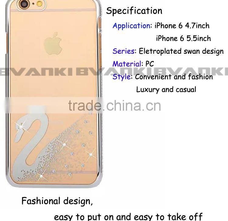 Novelties 2016 Mobiles Accessories Transparent Plastic Case Diamond Cases For iPhone 6 Phone Unlocked Original G4 Mobile Case