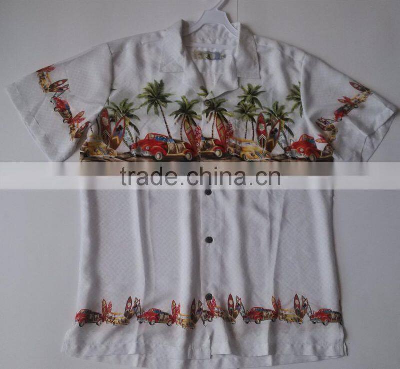 2014 In Stock Sample Summer Beach Shirt bright funky colour Hawaiian Shirts