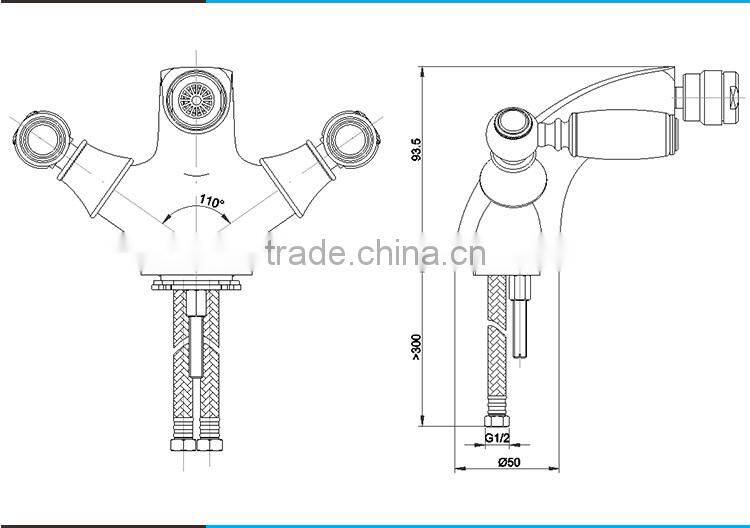 Luxury High Quality Brass Bathroom Mono Bidet Mixer