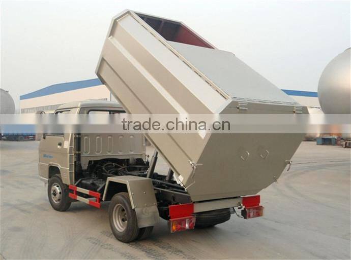1-2 tons FOTON mini rubbish truck, side lift garbage truck for sale
