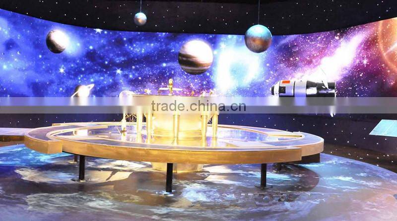 Ex-factory price curved indoor led big video tv screen/Full color p12.5 stage background led display