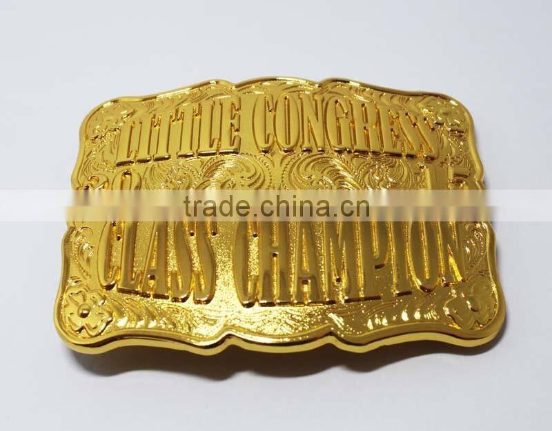 Personalized quality Golden Long Horn Bull Western Belt Buckle