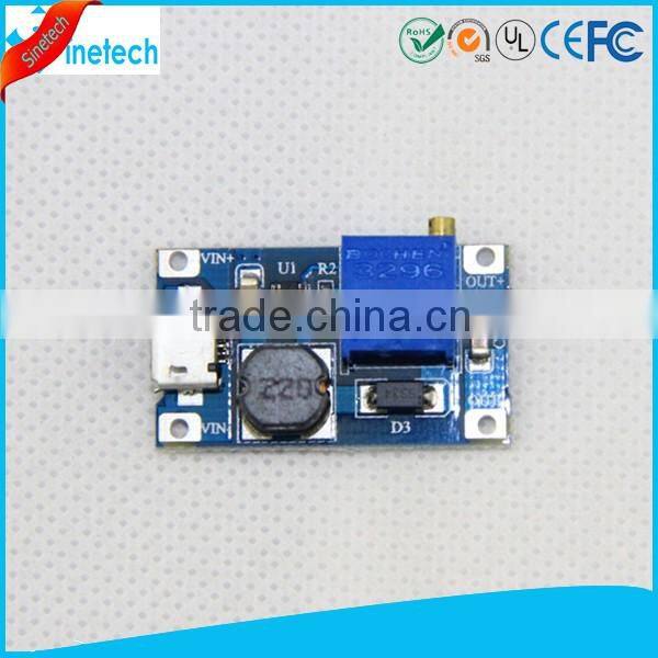 DC-DC step up module input wide voltage 2 / 24V to 5/9/12 / 28V adjustable