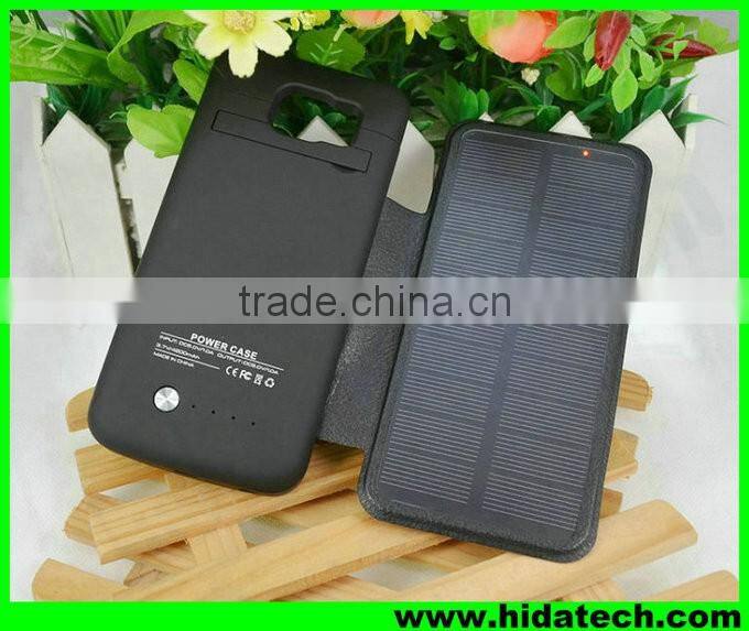 Wholesale 4200mah solar mobile charger cover case for samsung galaxy s6 power bank case