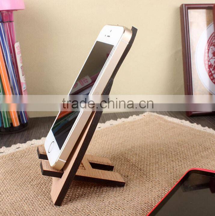 factory price wholesale wooden apple mobile phone holder