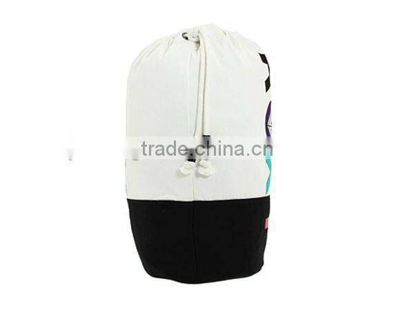 Fashion cotton drawstring bag backpack