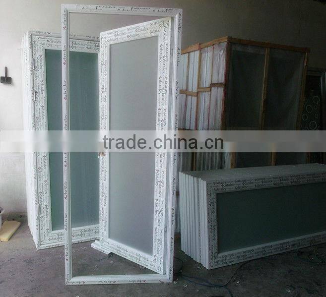 PVC frosted glass interior bathroom doors,upvc/pvc door,interior door