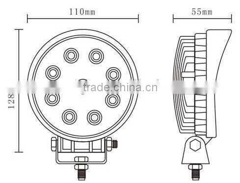 27w Round working lamp 30/60 degree spot beam LED work light